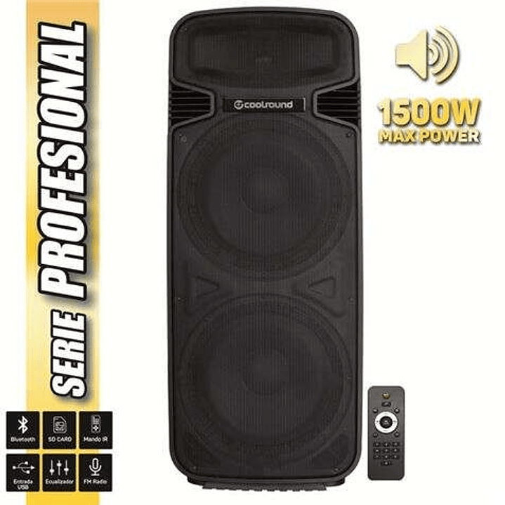 Coolsound Pro 500 Altavoz Autoamplificado Bluetooth 1500W 2x15