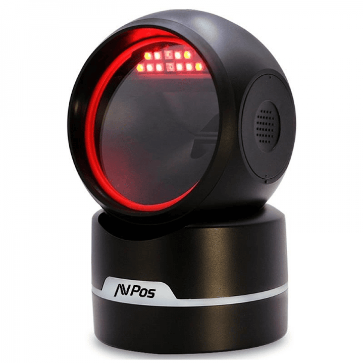 AVPos AVP-M680-2D Lector de Codigos de Sobremesa - Escaneo Automatico - Lectura de Codigos 1D, 2D y QR - USB y Serie - Color Negro 1