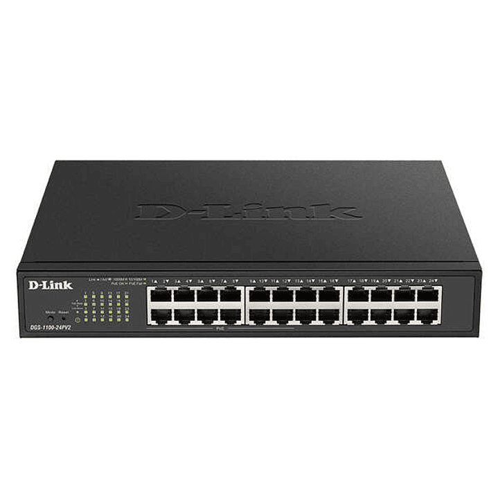 D-Link Switch Semigestionable 12 Puertos Gigabit PoE 100W + 12 Puertos Gigabit 1