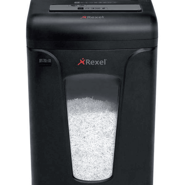 Rexel Mercury Destructora Microcorte - Antiatasco - Hasta 8 Hojas - Destruye Grapas, Clips y Cds - Capacidad Papelera 21L, 220 Hojas A4 1