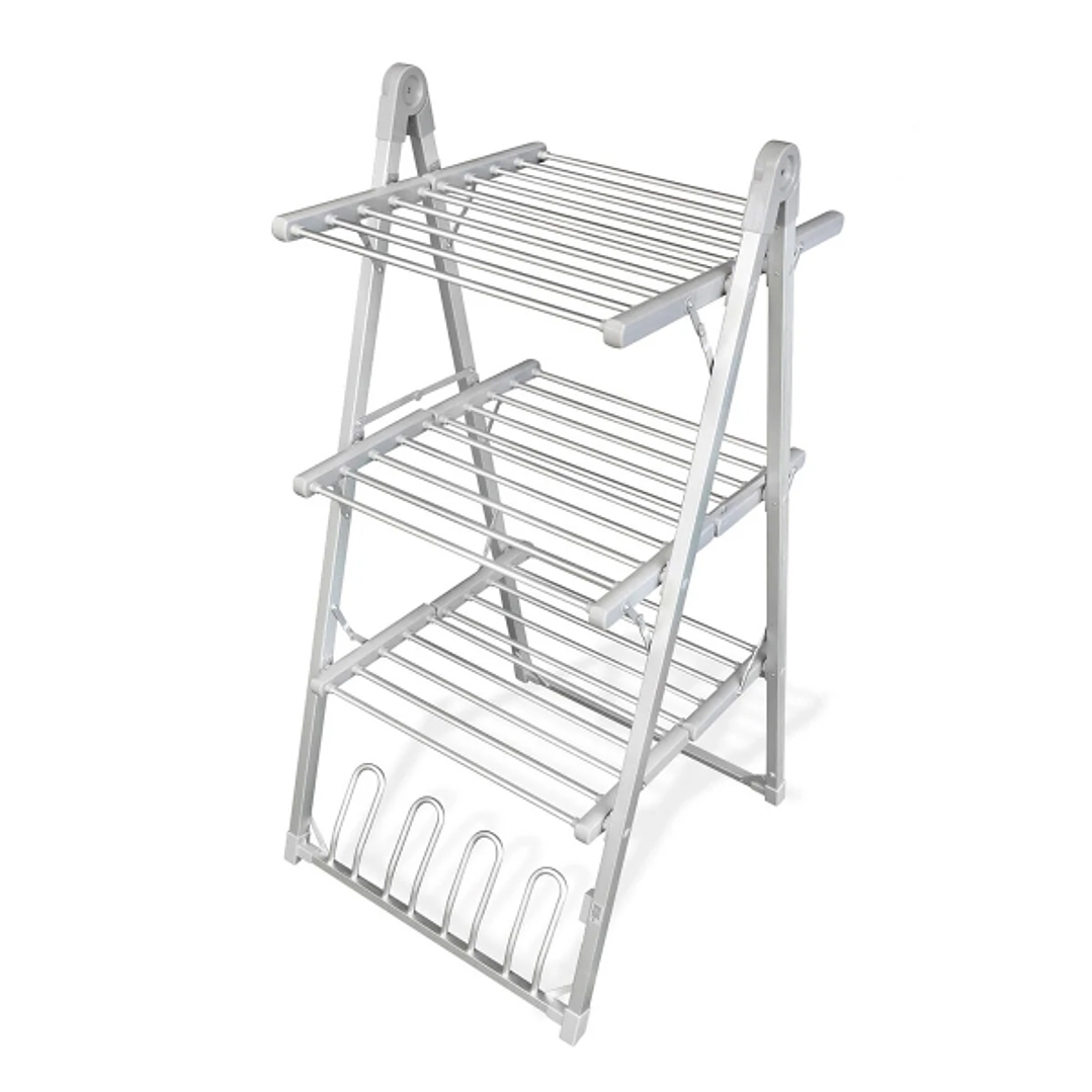 Innovagoods Verayer Tendedero Electrico Plegable - 300W - Soporta hasta 2.5kg por Nivel - Cable 140cm - Temperatura hasta 55ºC - Plegable - Soporte pa 1