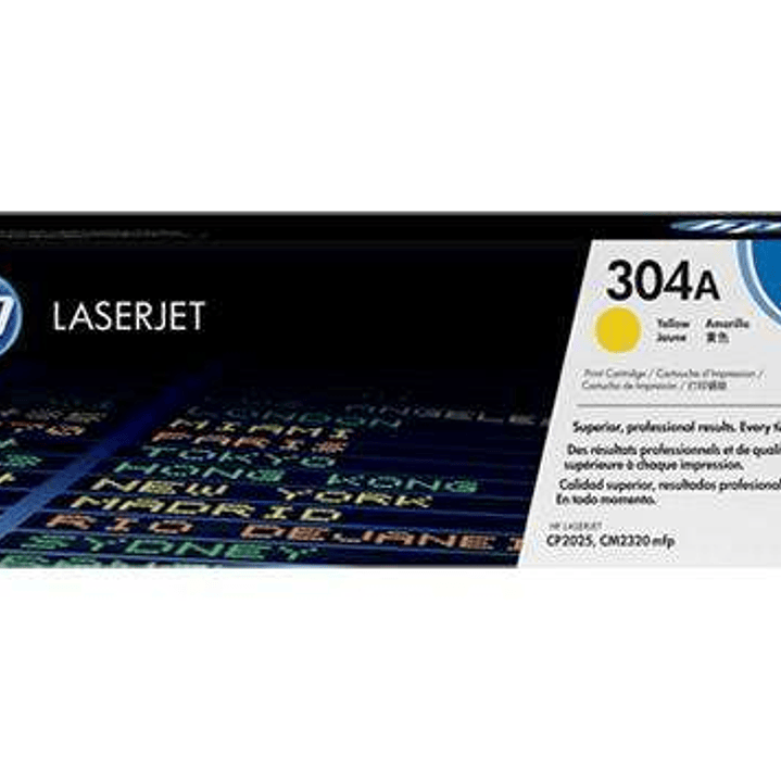 HP CC532A Amarillo Cartucho de Toner Original - 304A 1
