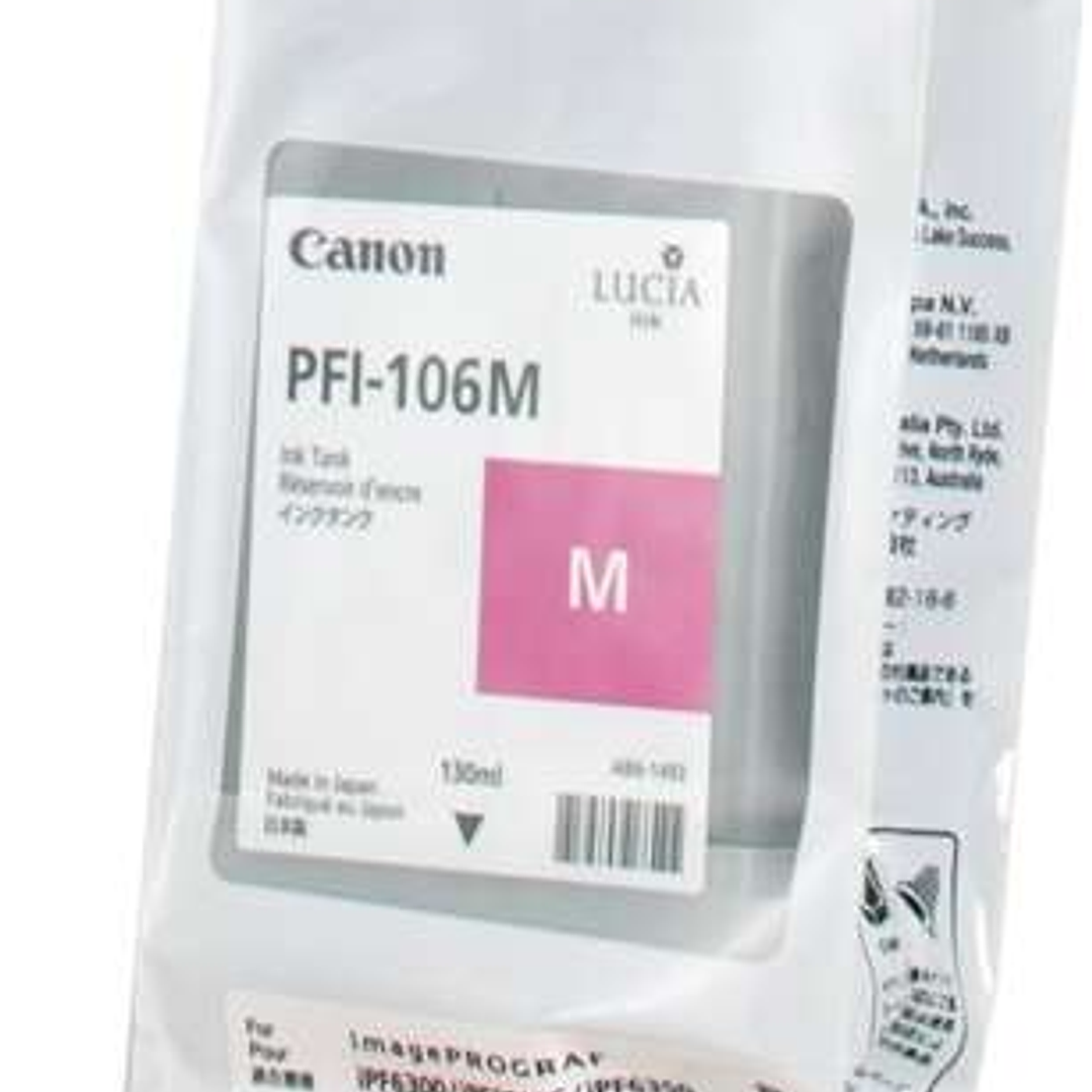Canon PFI106 Magenta Cartucho de Tinta Original - PFI106M/6623B001 1