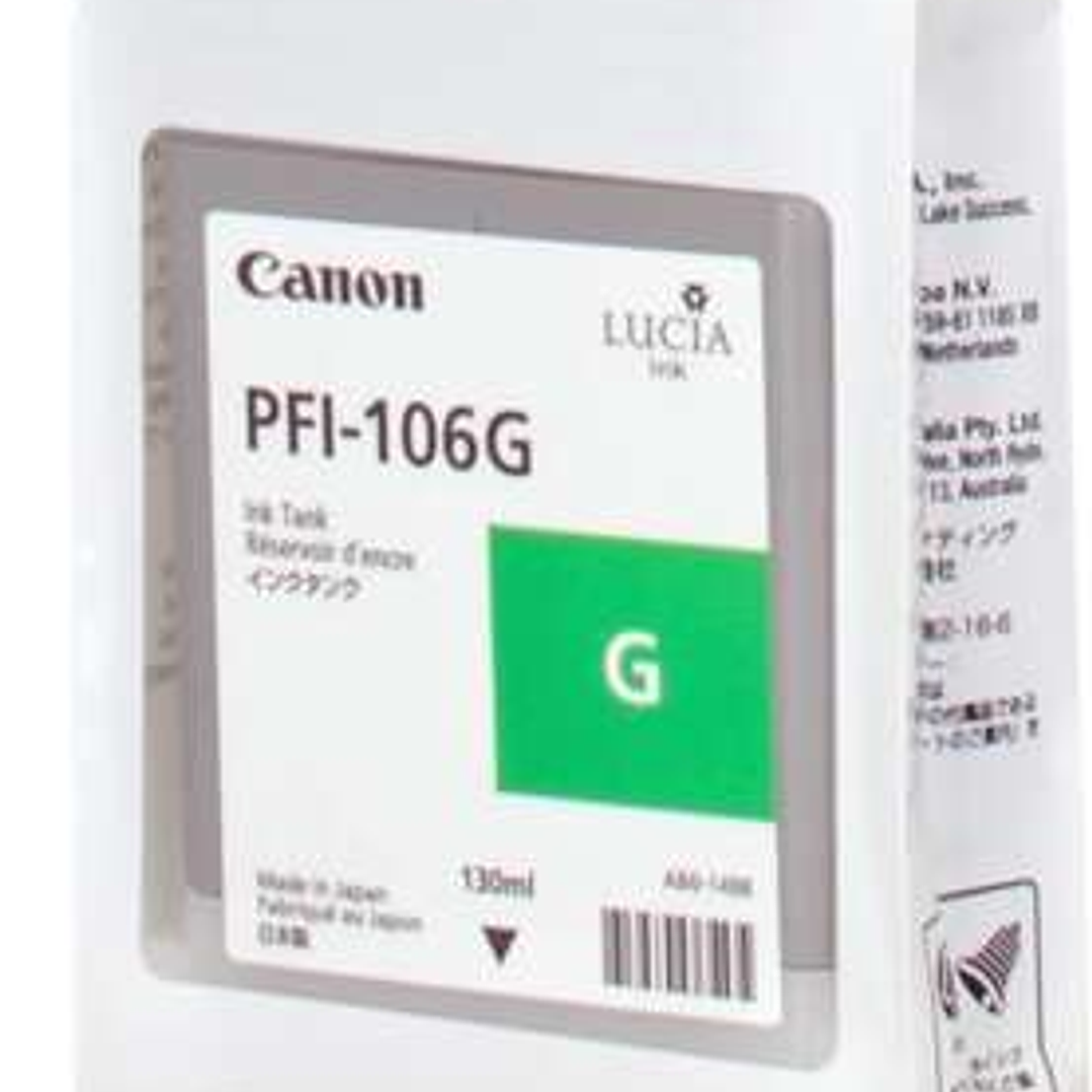 Canon PFI106 Verde Cartucho de Tinta Original - PFI106G/6628B001 1