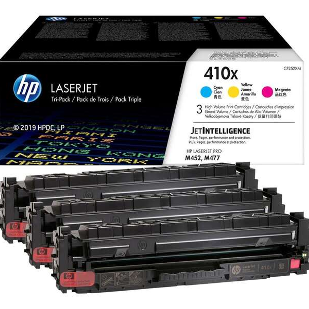 HP CF411X/CF412X/CF413X Pack de 3 Cartuchos de Toner Originales - 410X 1
