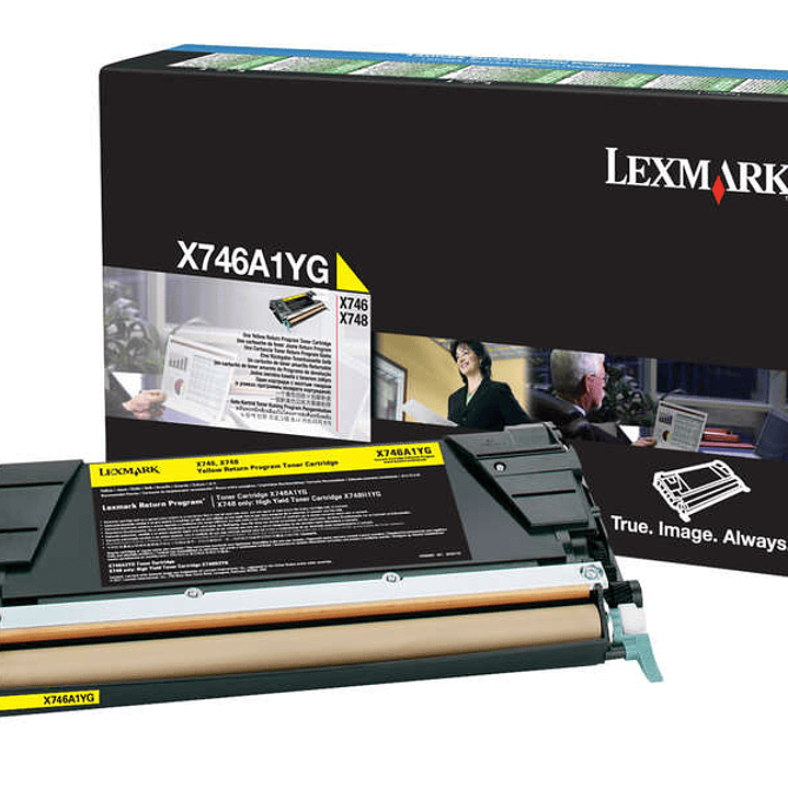 Lexmark X746/X748 Amarillo Cartucho de Toner Original - X746A1YG 1