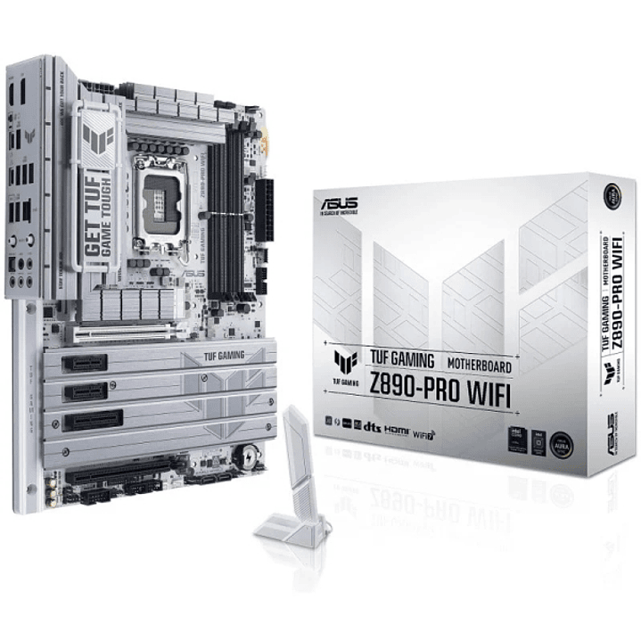 Asus TUF Gaming Z890-PRO WIFI Placa Base LGA 1851 - WiFi 7, Bluetooth, HDMI, DisplayPort, 4x DDR5, 4x SATA III, 4x M.2, PCIe 4.0 y 5.0, Thunderbolt, U 1