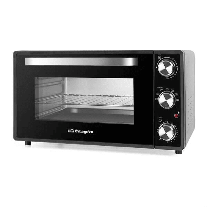 Orbegozo HOT 386 Horno Electrico con Conveccion - Potencia 2000W - Capacidad 38L - Sistema de Calor Superior E Inferior - Luz Interior - Termostato Re 1