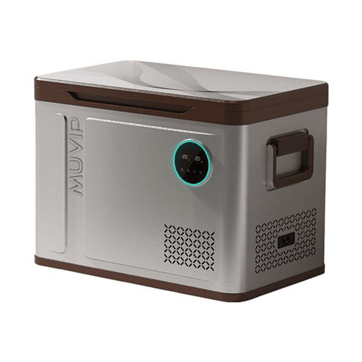 Muvip Nevera Compresor Portatil 41 Litros - Temperatura entre -20º/+20º - 60W - Doble Zona - Asas de Transporte - Compresor silencioso - Color Plata/M 1