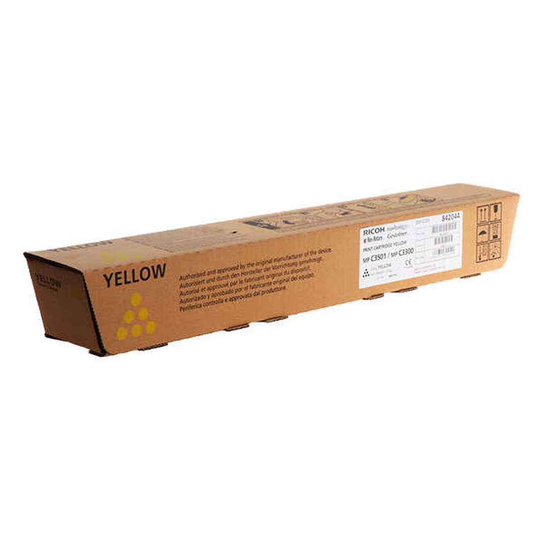 Ricoh Aficio MP-C2800/MP-C3300/MP-C3001/MP-C3501 Amarillo Cartucho de Toner Original - 841125/842044/841425 1