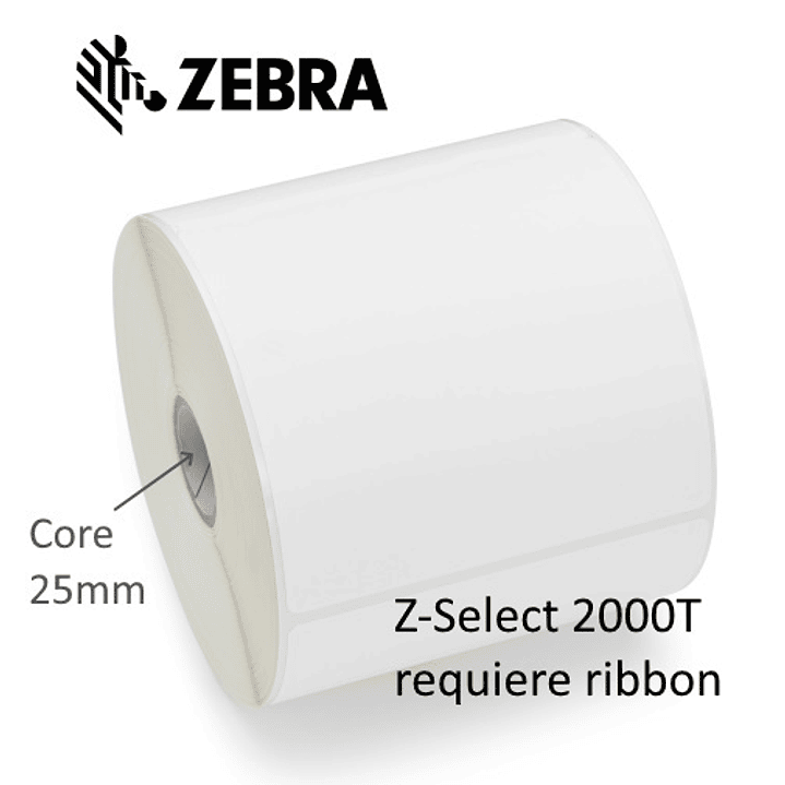 Zebra Z-Select 2000T Pack de 12 Rollos de Etiquetas Transferencia Termica Originales 57x51 mm - 1.370 Unidades por Rollo - 3007202-T 1