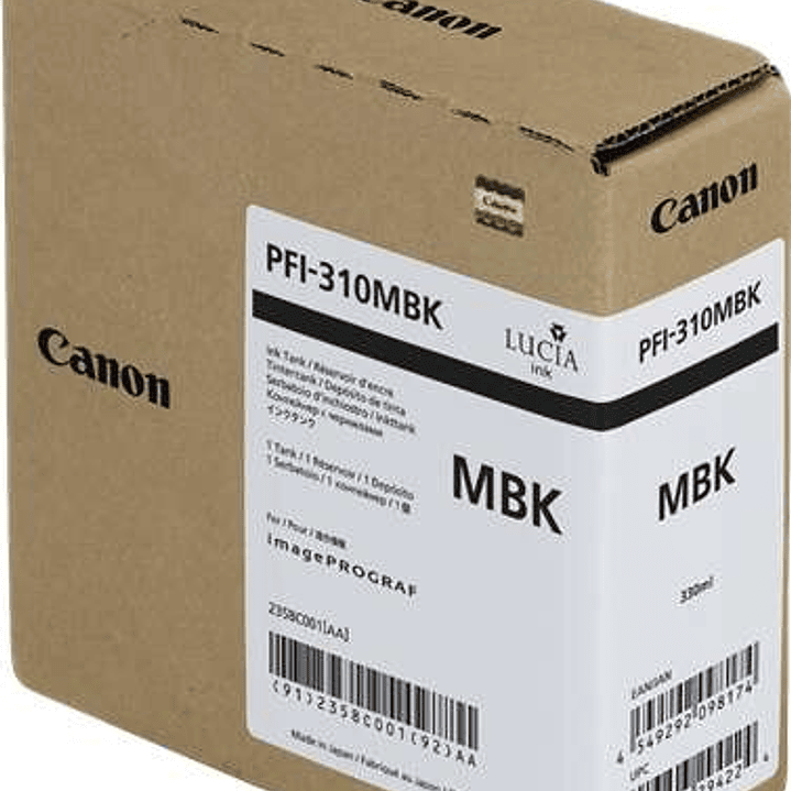 Canon PFI310 Negro Mate Cartucho de Tinta Original - 2358C001 1