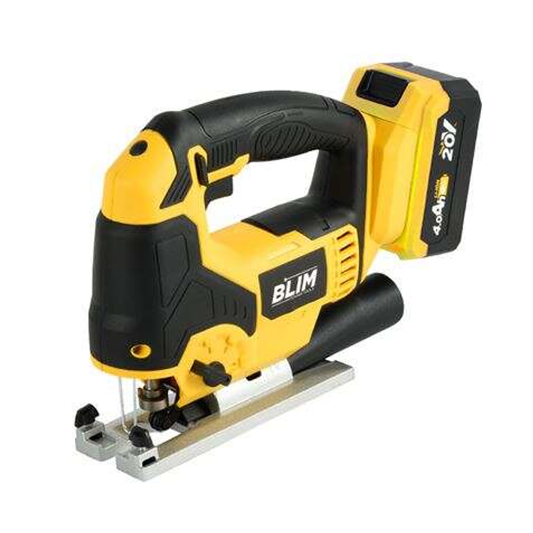 Blim Sierra de Calar a Bateria 20V 4.0AH -  Velocidad sin Carga 0-2400rpm - Base de Aluminio - Empuñadura Ergonomica - Laser/LED Incorporado 1