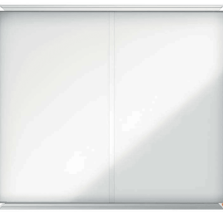 Nobo Premium Plus Vitrina Magnetica de Puerta Corredera 15xA4 - 1140x970mm - Superficie Magnetica - Blanco 1