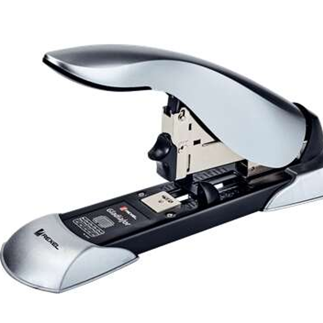 Rexel Gladiator Grapadora de Gruesos - Hasta 160 Hojas - Guia de Papel Incorporada - Para Grapas 23/8-20mm - Color Plata 1