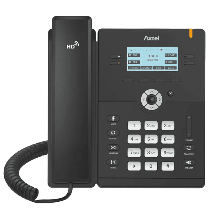 Axtel AX-300G Telefono fijo IP - PoE - Hasta 4 Cuentas SIP - 1000 Entradas - Color Negro 1