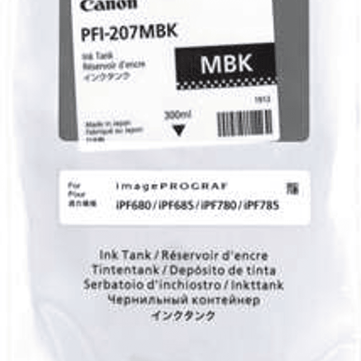 Canon PFI207 Negro Mate Cartucho de Tinta Original - PFI207MBK/8788B001 1