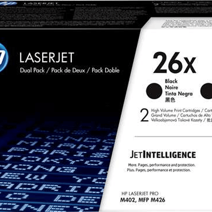 HP CF226X Negro Pack de 2 Cartuchos de Toner Originales - 26X 1