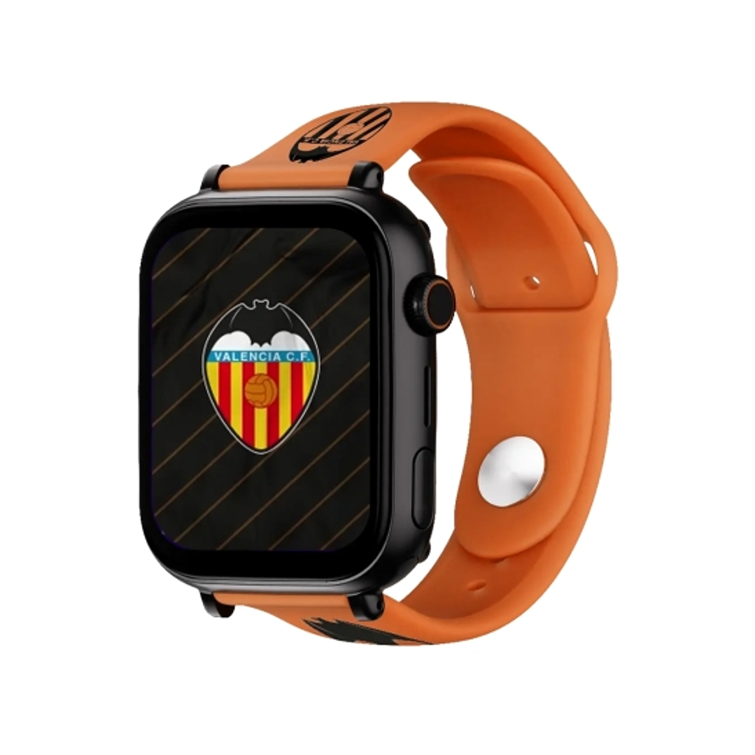 Savefamily Reloj Inteligente Infantil Savewatch Plus Edicion Valencia C.F. con GPS y Llamada - Correa Silicona Naranja 1