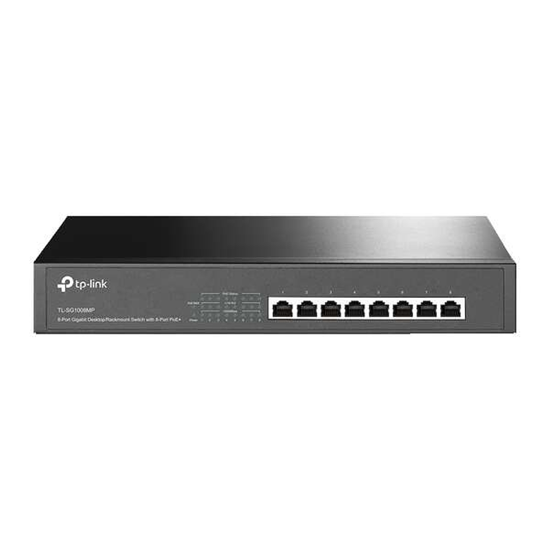 TP-Link Switch  Sobremesa - 8 Puertos Gigabit con PoE+  - Montaje en Rack 1