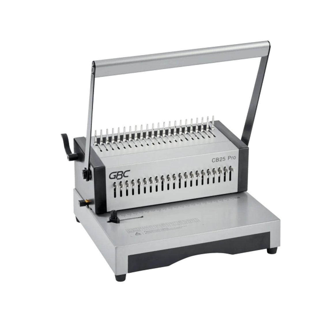 GBC CombBind CB25 Pro Encuadernadora Manual de Canutillo - Encuaderna hasta 500 Hojas A4 - Puede Perforar hasta 25 Hojas - Rapida y Sencilla de Usar - 1