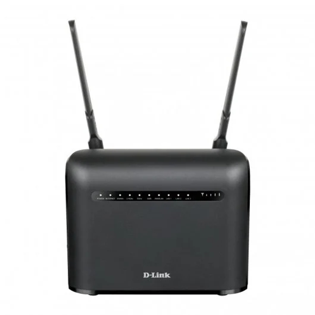D-Link Router 4G LTE Cat4 WiFi AC1200 Dual Band - Velocidad hasta 1200 Mbps - 2 Antenas Externas - 3 Puertos RJ-45 1