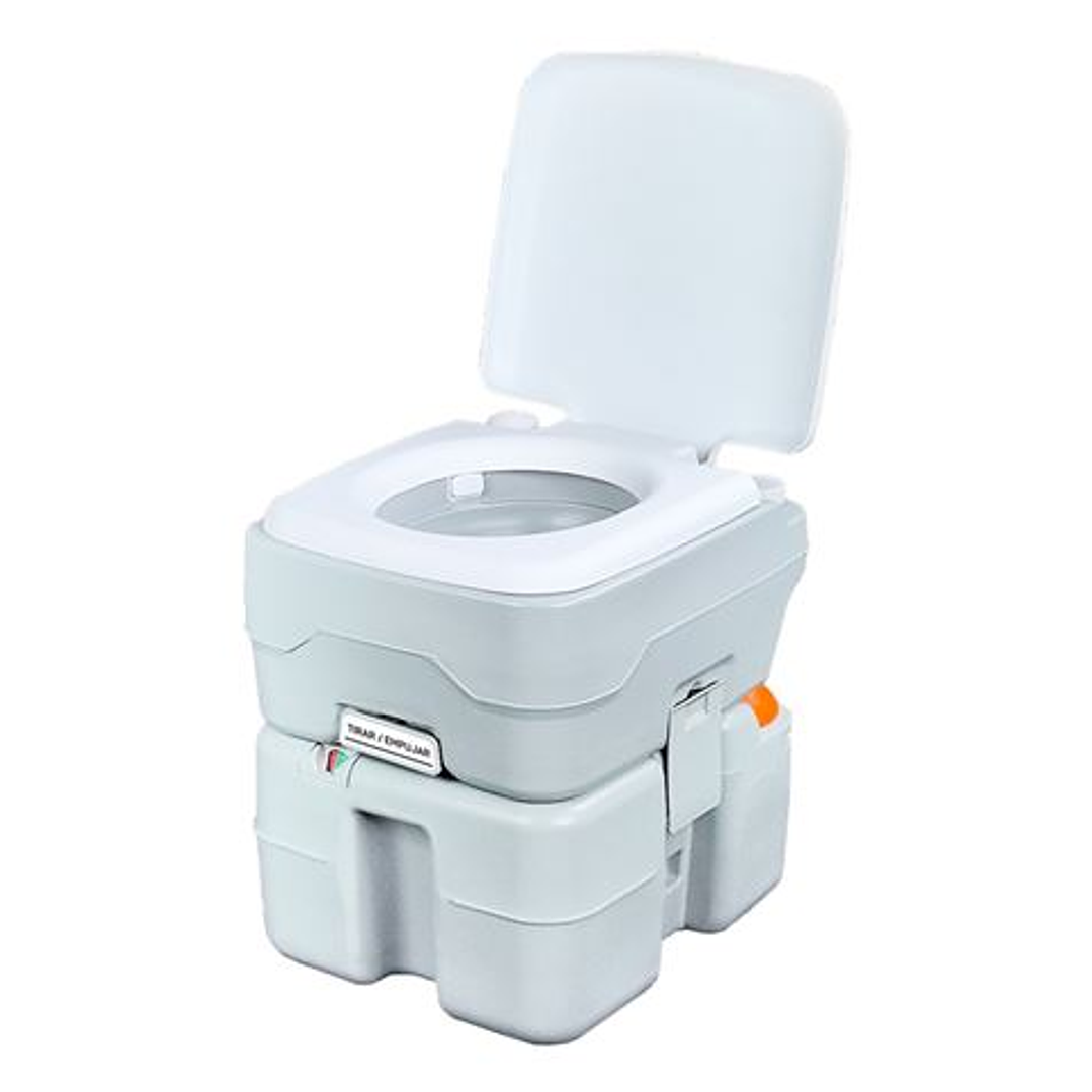 Muvip Inodoro Quimico Portatil 20 Litros con Nivel - Color Blanco 1