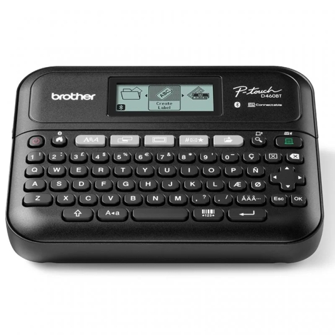 Brother P-Touch D460BT Rotuladora Electronica - Pantalla LCD - Ancho Max. de Cinta 18mm - Bluetooth, USB - Color Negro 1