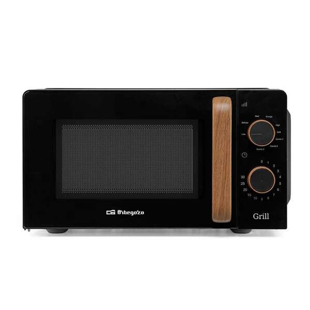 Orbegozo MIG 2140 Microondas Multifuncion - Capacidad 20L - Potencia 700W - Grill 900W - 5 Niveles de Potencia - Funcion Descongelacion - Temporizador 1