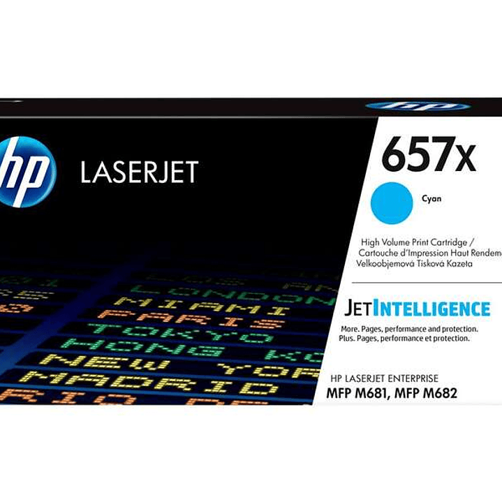 HP CF471X Cyan Cartucho de Toner Original - 657X 1