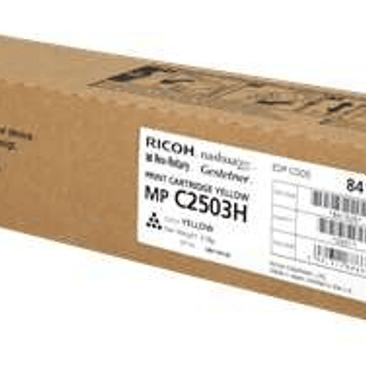 Ricoh Aficio MP-C2503SP/MP-C2003SP/MP-C2004SP/MP-C2504SP Amarillo Cartucho de Toner Original - 841926 1