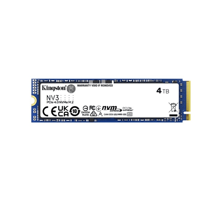 Kingston NV3 Disco Duro Solido SSD M2 2280 4TB PCIe 4.0 NVMe 3D NAND 1