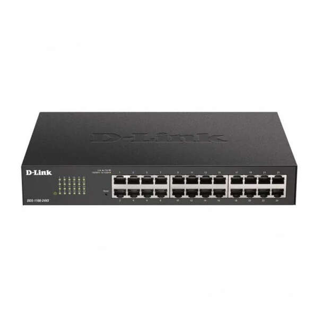 D-Link Switch Semigestionable 24 Puertos Gigabit 10/100/1000 Mbps 1