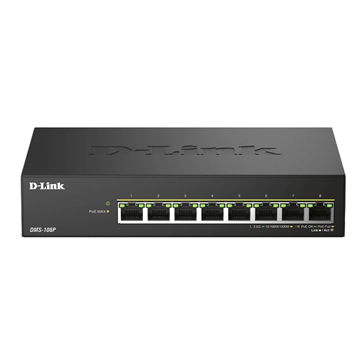 D-Link Switch 8 Puertos 2.5G PoE No Gestionado - Switching 40 Gbps - PoE 230W 1