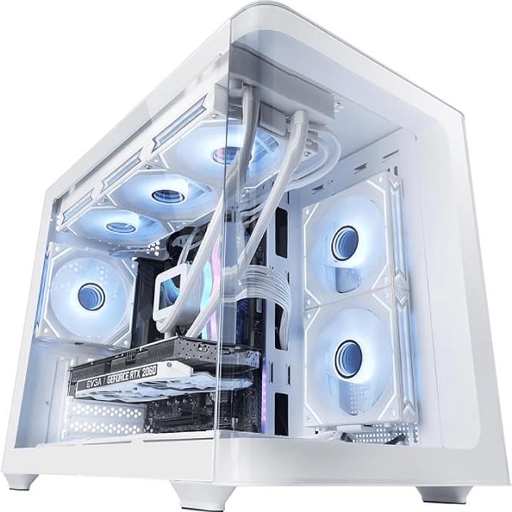 Mars Gaming MC-FUSIONM Minitorre Ultracompacta - Soporte MicroATX/Mini-ITX - Cristal Templado Curvo Continuo - Soporte para Refrigeracion Liquida - 5  1