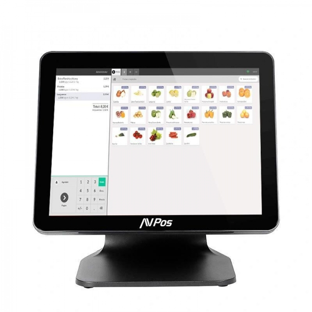 AVPos TPV K4000 15 Tactil - N100 - 8gb Memoria - SSD 128gb - VGA y HDMI - Color Negro 1