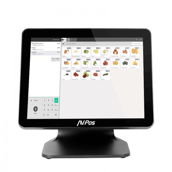 AVPos TPV K4000 15 Tactil - N100 - 8gb Memoria - SSD 128gb - VGA y HDMI - Color Negro 1