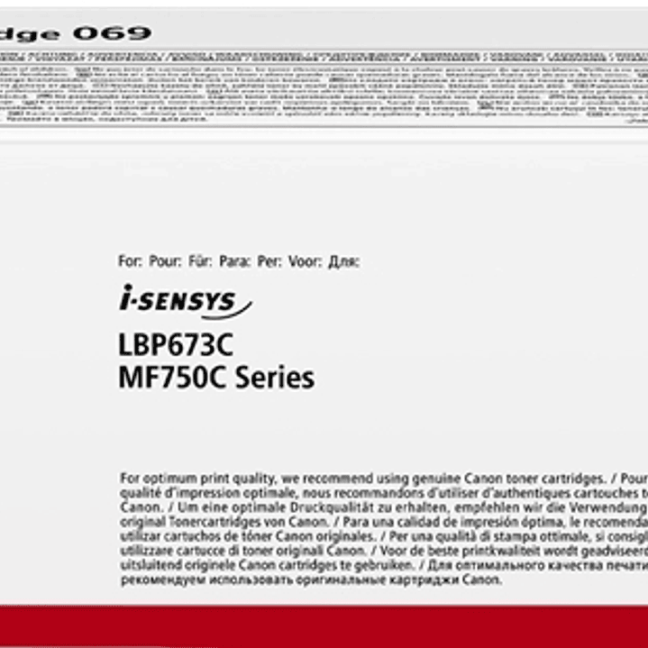 Canon 069 Negro Cartucho de Toner Original - 5094C002 1