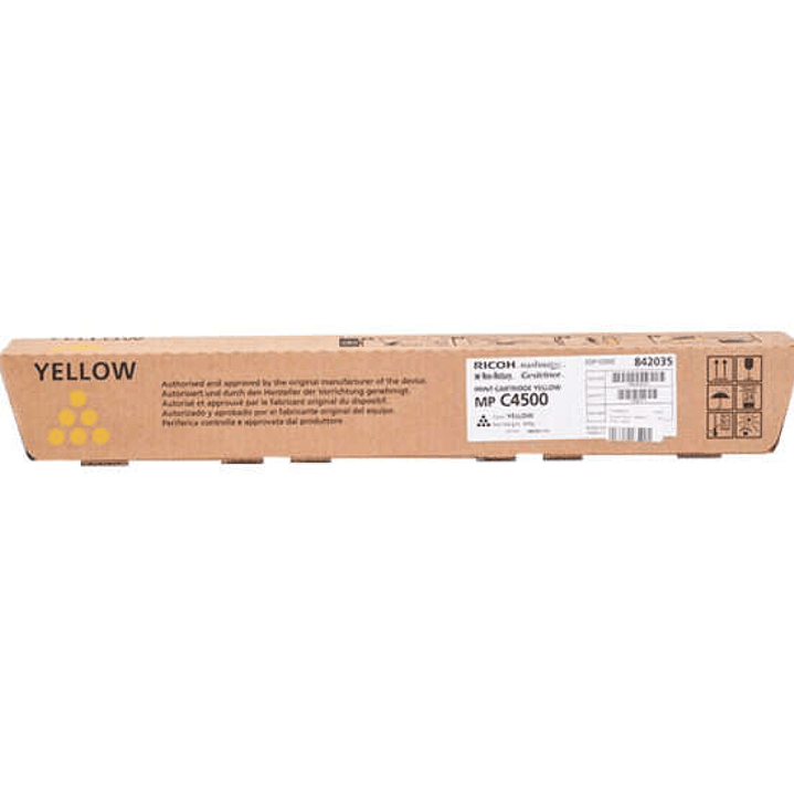 Ricoh Aficio MP-C3500/MP-C4500 Amarillo Cartucho de Toner Original - 884931/888609/842035 1