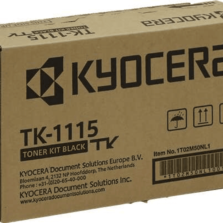 Kyocera TK1115 Negro Cartucho de Toner Original - 1T02M50NL0/1T02M50NL1 1