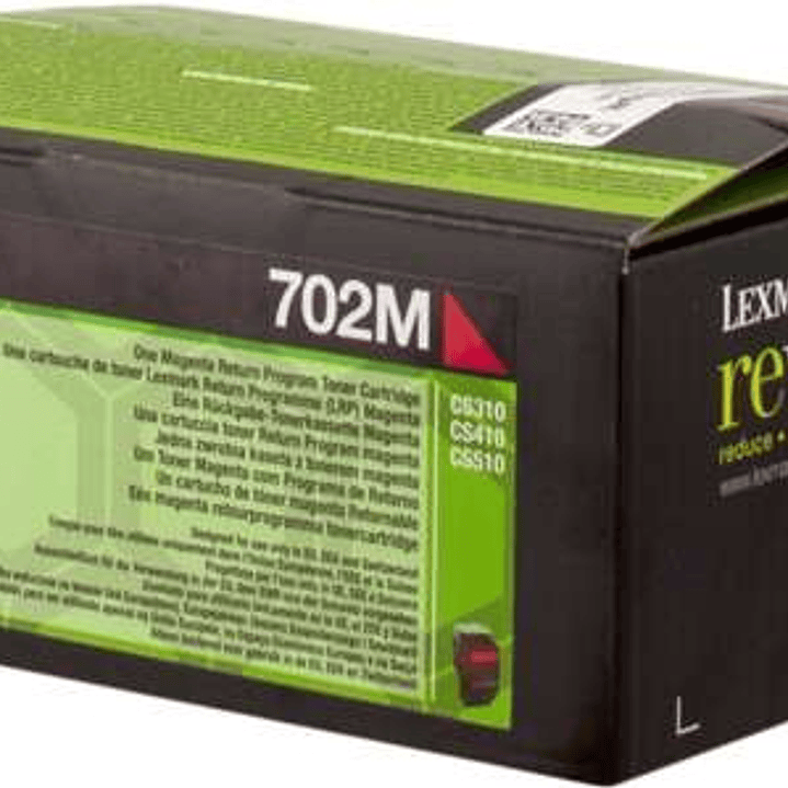 Lexmark CS310/CS410/CS510 Magenta Cartucho de Toner Original - 70C20M0/70C20ME/702M 1