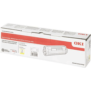 OKI C824/C834/C844 Amarillo Cartucho de Toner Original - 47095701