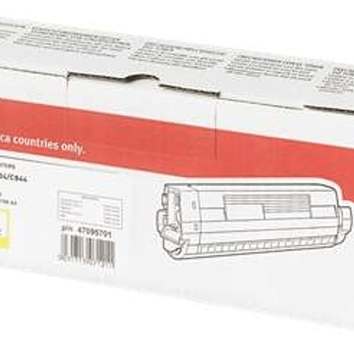 OKI C824/C834/C844 Amarillo Cartucho de Toner Original - 47095701 1