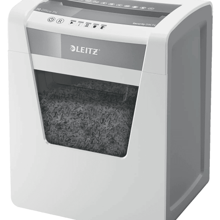 Leitz IQ Office P4 Destructora de Papel Corte Confeti P-4 - Destruye hasta 15 Hojas - Capacidad de la Papelera 23L - 2 Horas de Funcionamiento Ininter 1