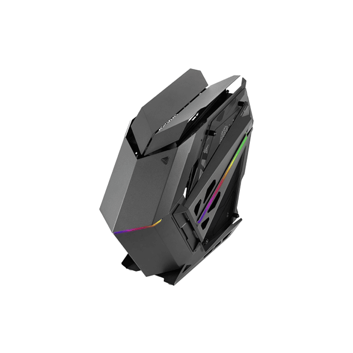 Mars Gaming MC-TITAN Caja Torre ATX - Ventanas Laterales de Cristal Templado - Iluminacion ARGB - Hub de Iluminacion con Mando a Distancia - 7 Ranuras 1