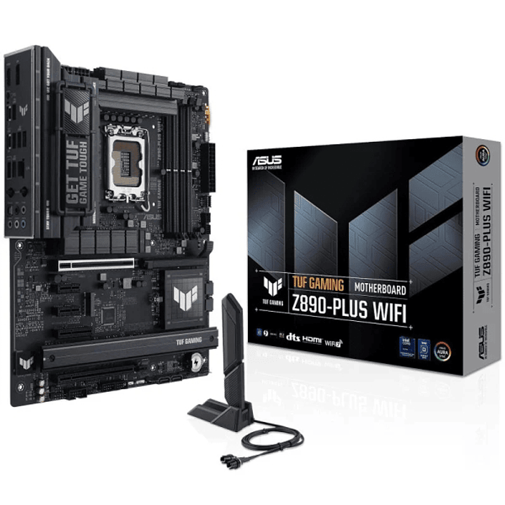 Asus TUF Gaming Z890-PLUS WIFI Placa Base LGA 1851 - WiFi, Bluetooth, HDMI, DisplayPort, 4x DDR5, 4x SATA III, M.2, PCIe 4.0 y 5.0, USB 2.0, 3.2, USB- 1