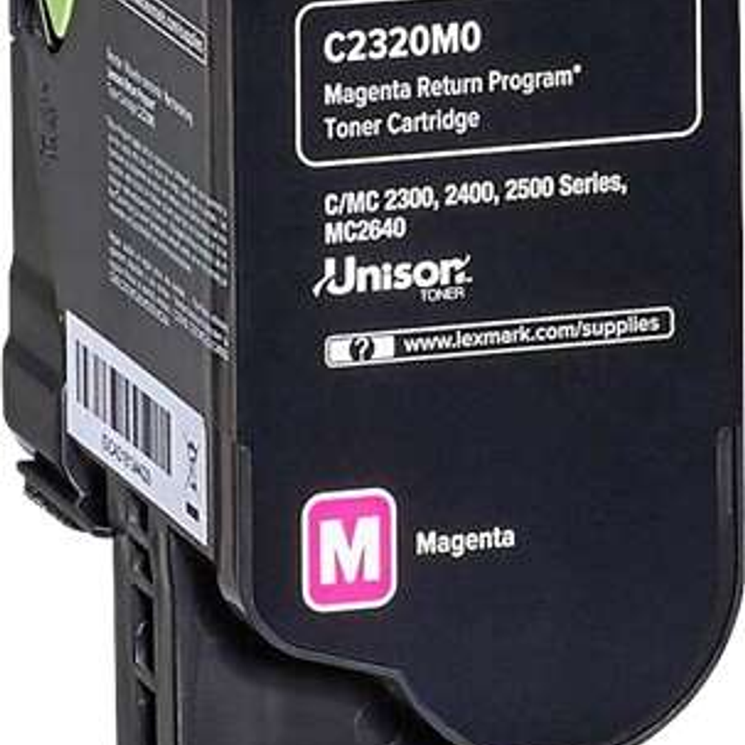 Lexmark C2325/C2425/C2535/MC2325/MC2425/MC2535/MC2640 Magenta Cartucho de Toner Original - C2320M0 1