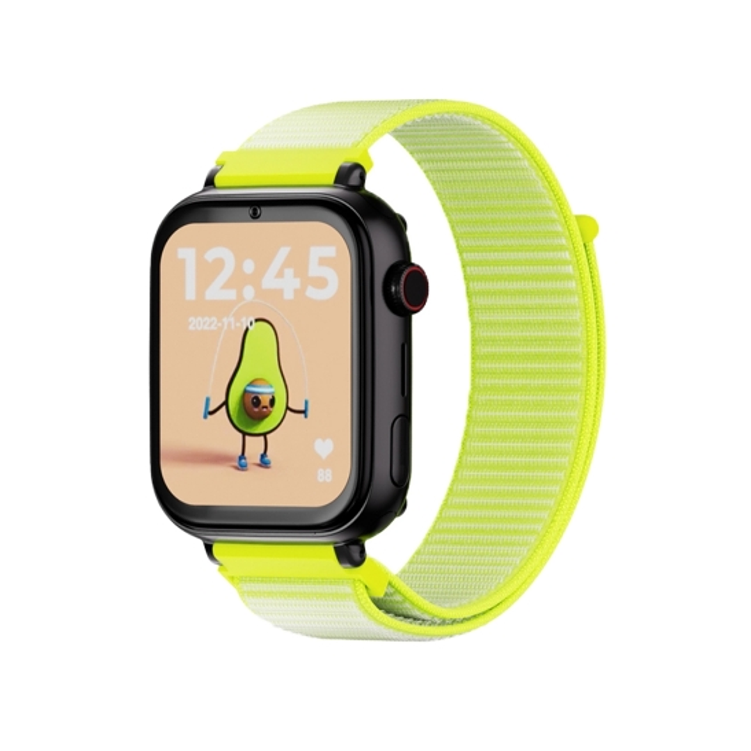 Savefamily Reloj Inteligente Infantil SaveWatch Plus con GPS y Llamada - IP67 - Boton SOS - Carcasa Negra - Correa Tela Fluor 1