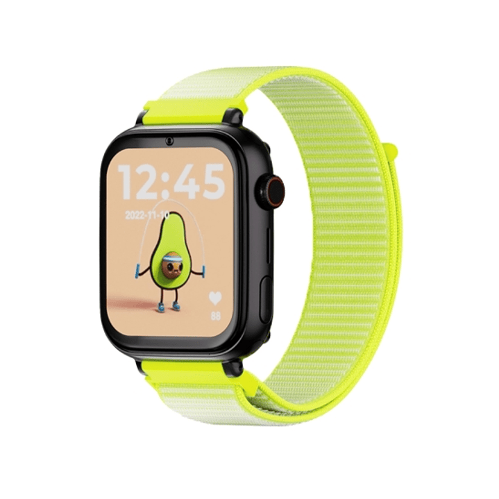 Savefamily Reloj Inteligente Infantil SaveWatch Plus con GPS y Llamada - IP67 - Boton SOS - Carcasa Negra - Correa Tela Fluor 1