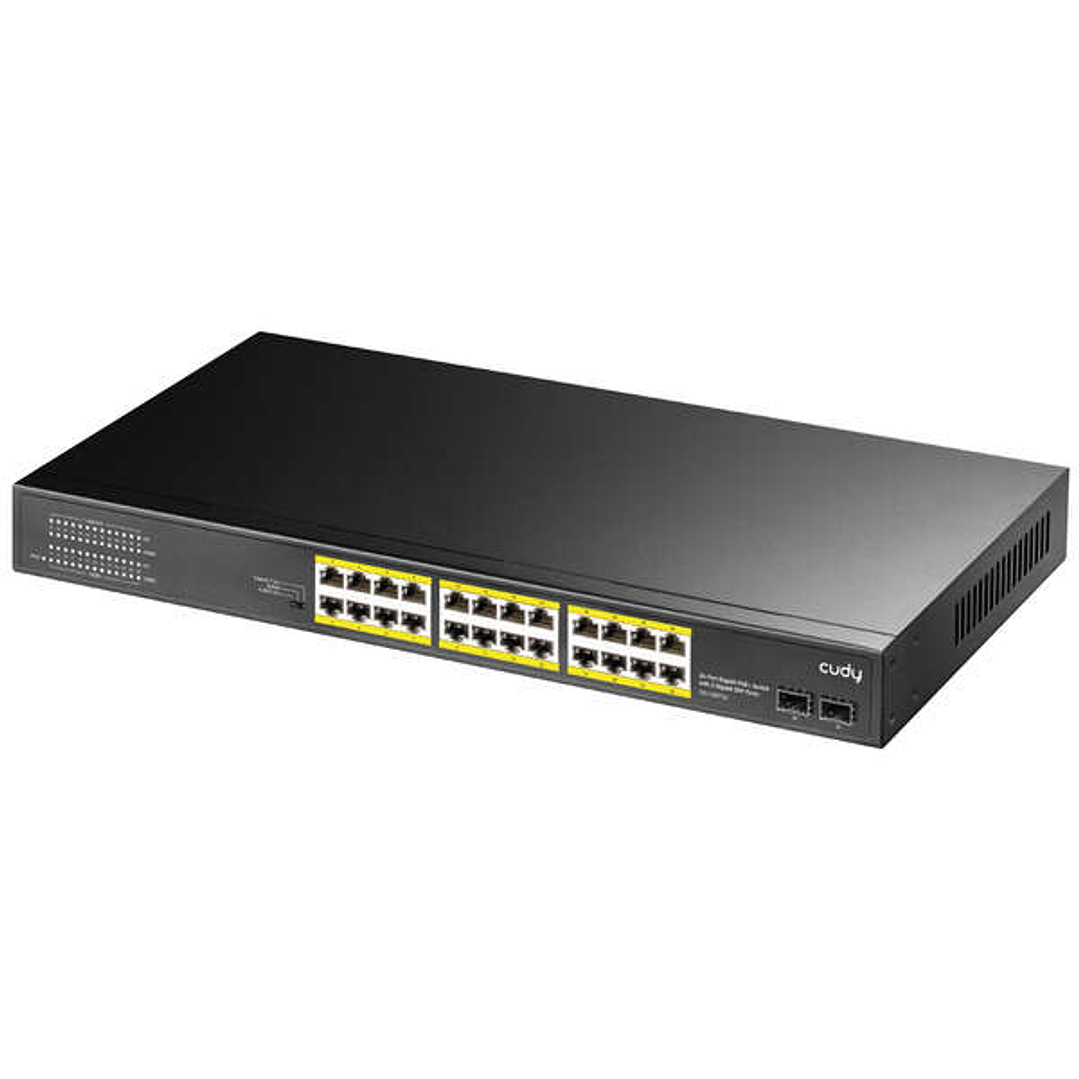 Cudy GS1028PS2 Switch Gigabit PoE+ de 24 puertos con 2 Puertos Gigabit SFP 1